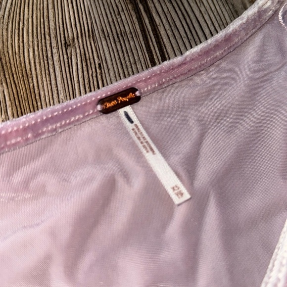 Free people Velvet Top shirt off the shoulder cropped soft crushed NEW XS - Picture 3 of 7